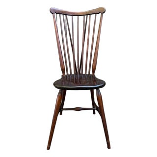 Vintage Art& Craft Style Spindle Brace Back Side Chair by Sikes Company For Sale