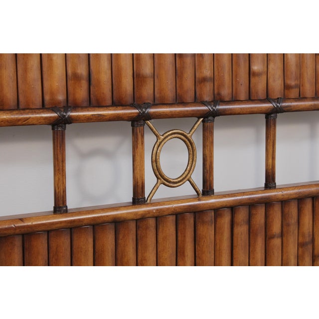 Brown Tommy Bahama Carved Bamboo King Size Bed For Sale - Image 8 of 18