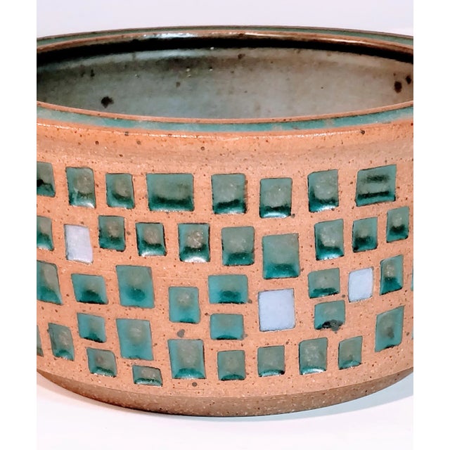 Mid C Tile Planter Bowl Oklahoma Artist For Sale - Image 4 of 10