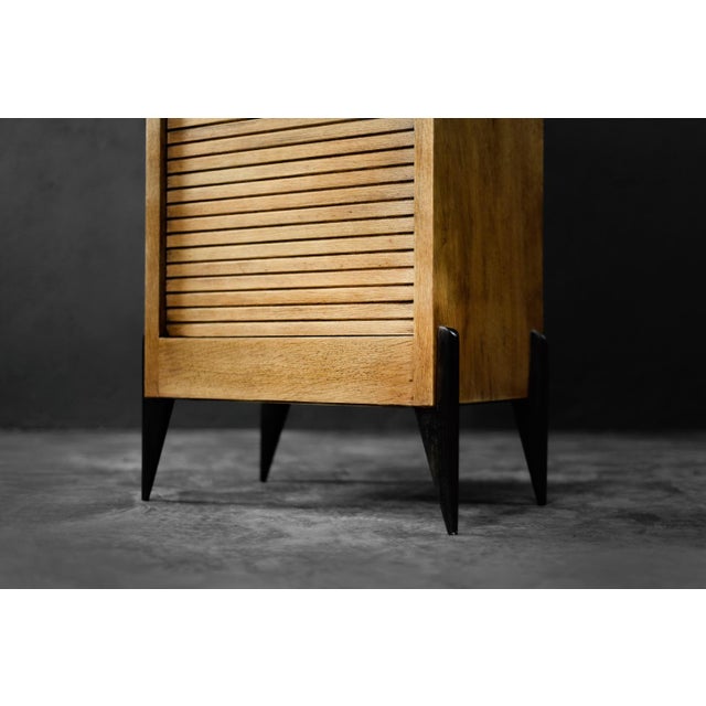 Vintage Industrial Danish Brown Oak Cabinet with Multiple Drawers, 1950s For Sale - Image 10 of 18