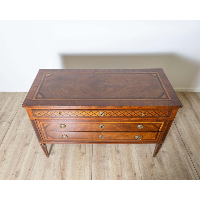 French 18th Century Inlaid Dresser, Louis XVI Period For Sale - Image 3 of 9