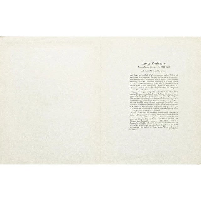 1950s After Gilbert Stuart "George Washington", Full-Color Print For Sale In Dallas - Image 6 of 10