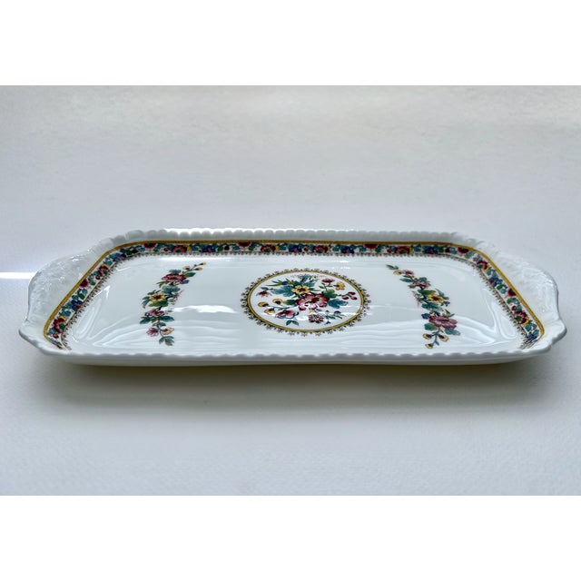 1980s English Coalport "Ming Rose" Bone China Tray For Sale - Image 9 of 15