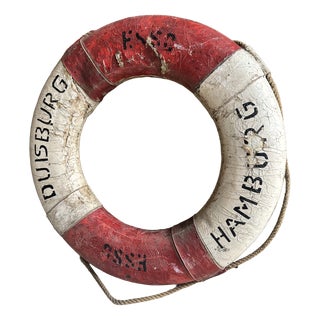 Antique German Lifebuoy with Strong Patina For Sale