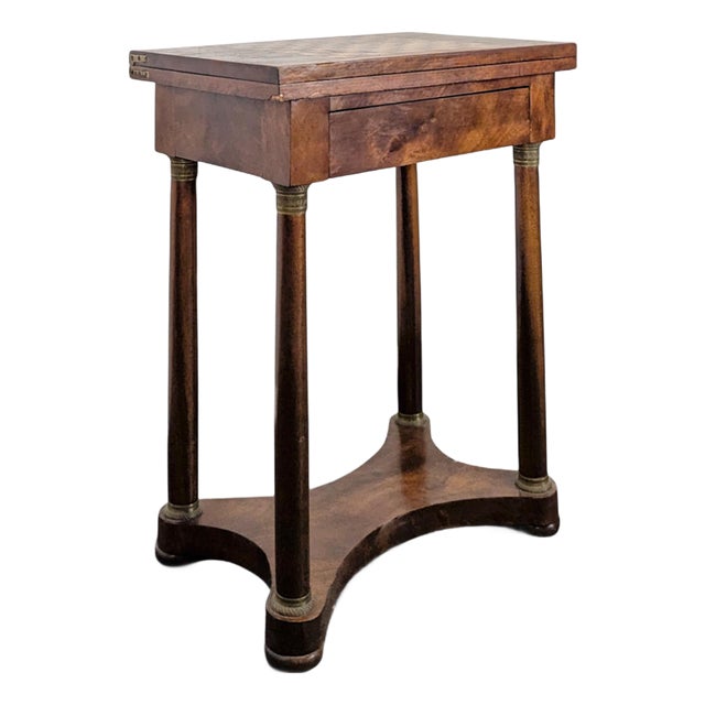 Empire Style Game Table in Mahogany For Sale