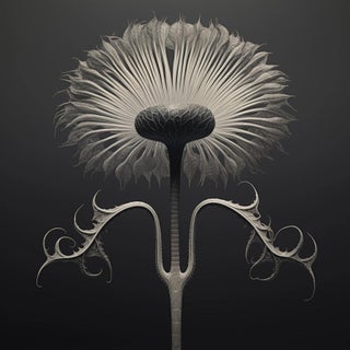 Cotula Turbinata Flower No. 2 — Black and White Vintage Botanical Photography Print For Sale