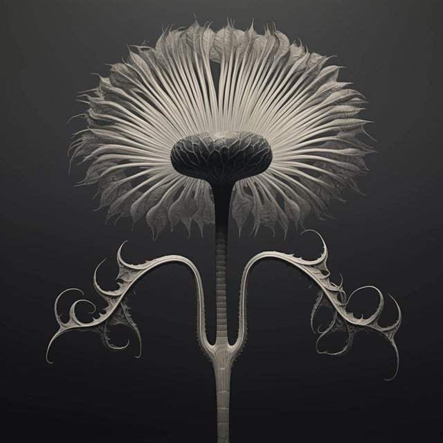 Cotula Turbinata Flower No. 2 — Black and White Vintage Botanical Photography Print For Sale