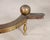 Pair of English Regency Style Brass Cannonball Andirons For Sale - Image 4 of 16