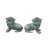 Pair Chinese Rustic Oxidized Patina Fengshui FoDog Metal Figure For Sale - Image 4 of 7