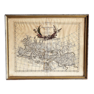 Antique c.1785 Antonio Zatta Map of the Roman Empire Romanum Imperium Engraved Map Framed