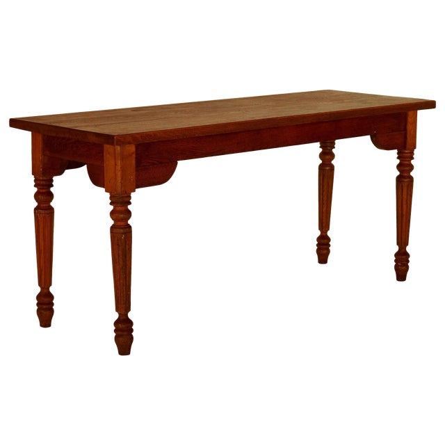 1920s Traditional Walnut Sofa/Entry Table For Sale