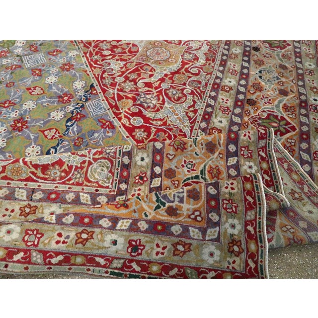 Olive Galerie Shabab Collection Early 20th Century Persian Tabriz Carpet For Sale - Image 8 of 9