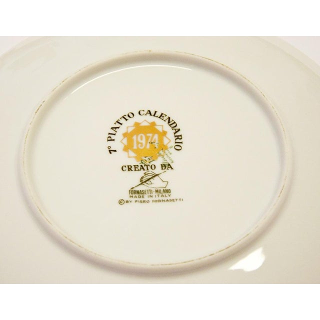 Vintage Porcelain Plates by Piero Fornasetti, 1970s, Set of 10 For Sale - Image 4 of 7