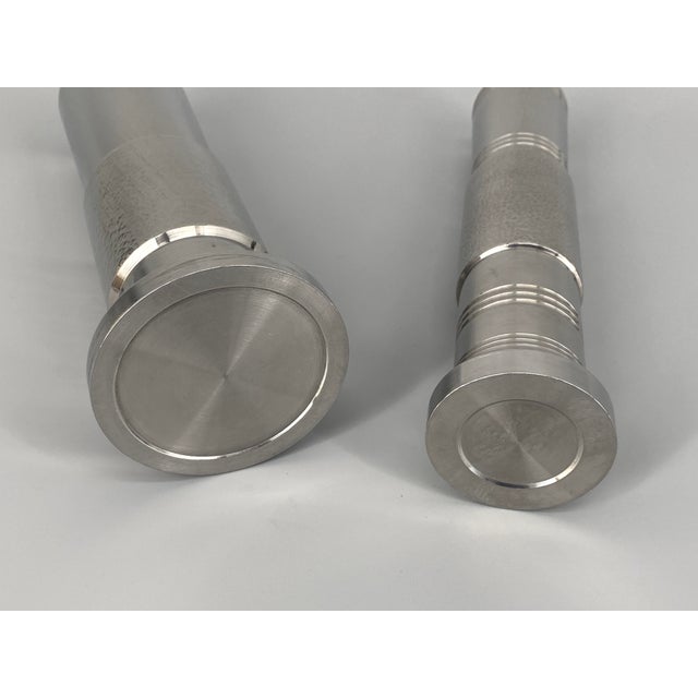 Brutalist Vases from BMF - Bayerische Metallwarenfabrik, Germany, 1970s, Set of 2 For Sale - Image 7 of 10