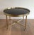 Neoclassical 1940s Round brass coffee table with black lacquered glass top Attributed to Maison Jansen For Sale - Image 3 of 9