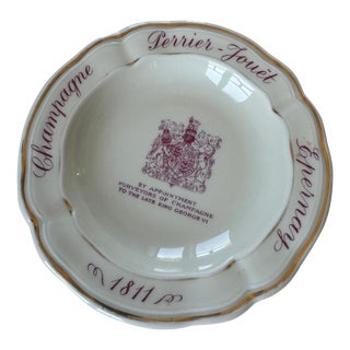 1980s Perrier Jouet Porcelain Ashtray For Sale