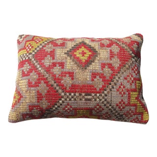 Handmade Kilim Rug Pillow Cover 14x 20" For Sale