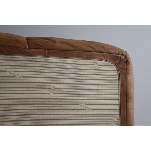 Sloop Sofa in Cognac Leather by Michel Ducaroy for Ligne Roset, 1970s For Sale - Image 15 of 17