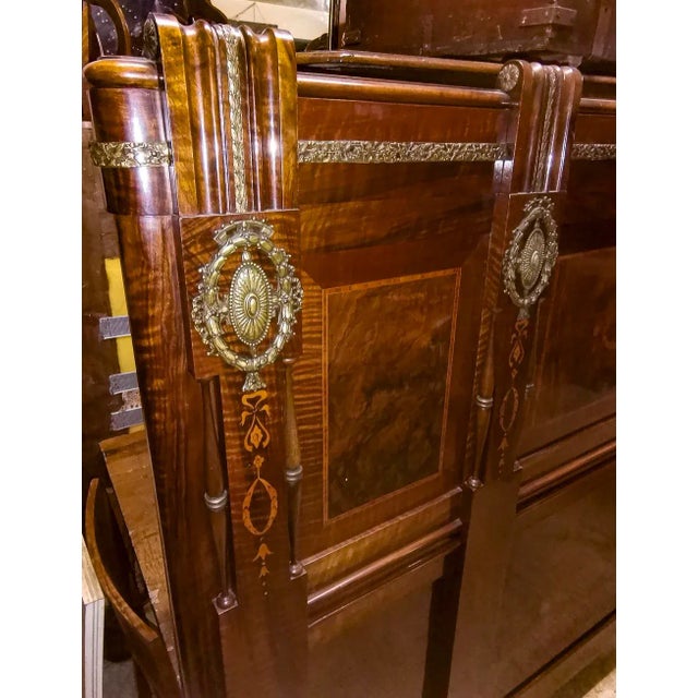 Double Bed with Inlays and Decorations in Worked Brass from Liberty For Sale - Image 13 of 18