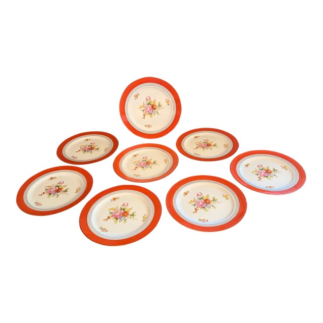 Vintage Noritake M 7 3/4" Bone China Bread Plates N749 Set of 8 ca.1950 For Sale