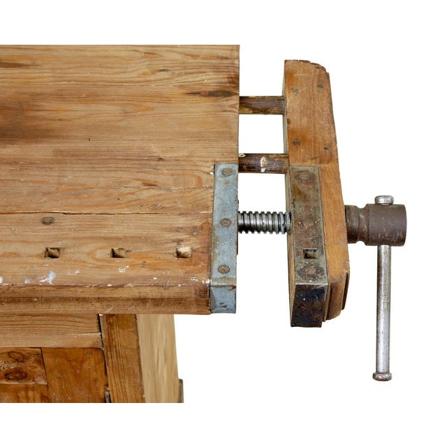 19th Century Swedish Pine Workbench, 1890s For Sale - Image 10 of 12