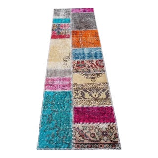 Mid 20th Century Bohemian Decorative Turkish Runner Rug For Sale