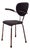 Chrome and Black Leathette Office Chair, 1950s For Sale