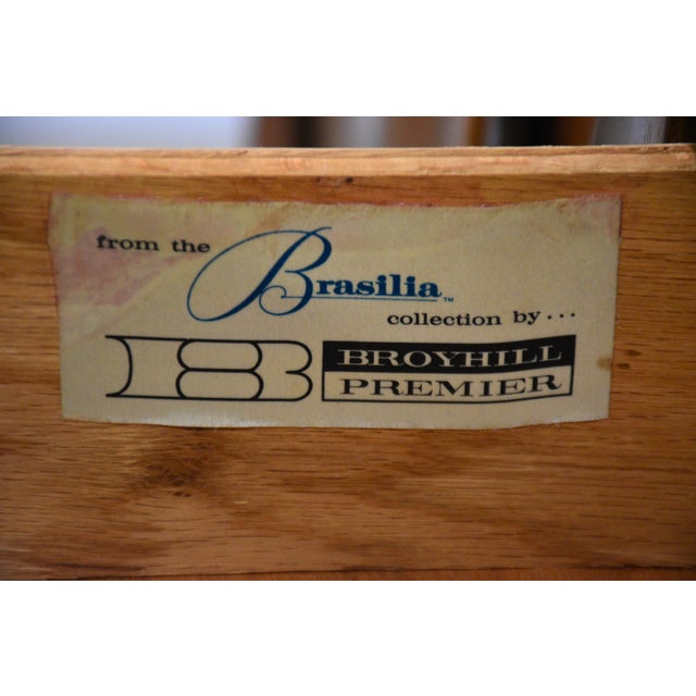 1960s Refinished Broyhill Brasilia 54” Walnut Dresser Credenza For Sale - Image 10 of 10