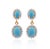 Natural Turquoise 3.05cts & Diamond 0.60cts Earring in 14k Gold For Sale In New York - Image 6 of 8