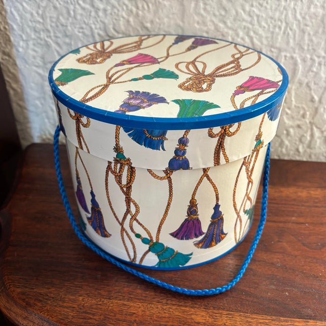 1990s Hat Box With Tassel Motif For Sale - Image 10 of 10
