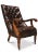 Brown William IV Brown Leather Chesterfield Library Chair on Castors For Sale - Image 8 of 8