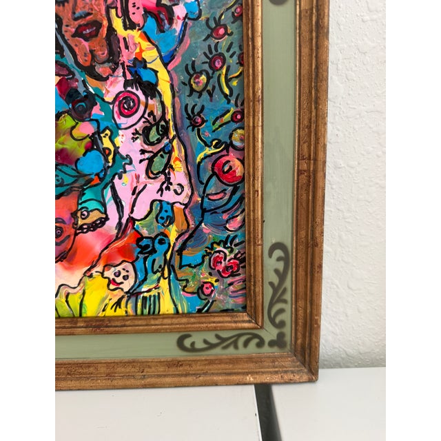 Set of 2 Abstract Paintings by Serg Graff "Flower Fairy" | "Mr Umbrella" Framed For Sale - Image 17 of 17