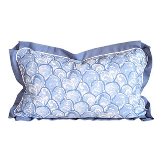 Palm Orleans Blue Oyster 16" x 26" Lumbar Pillow - Single For Sale