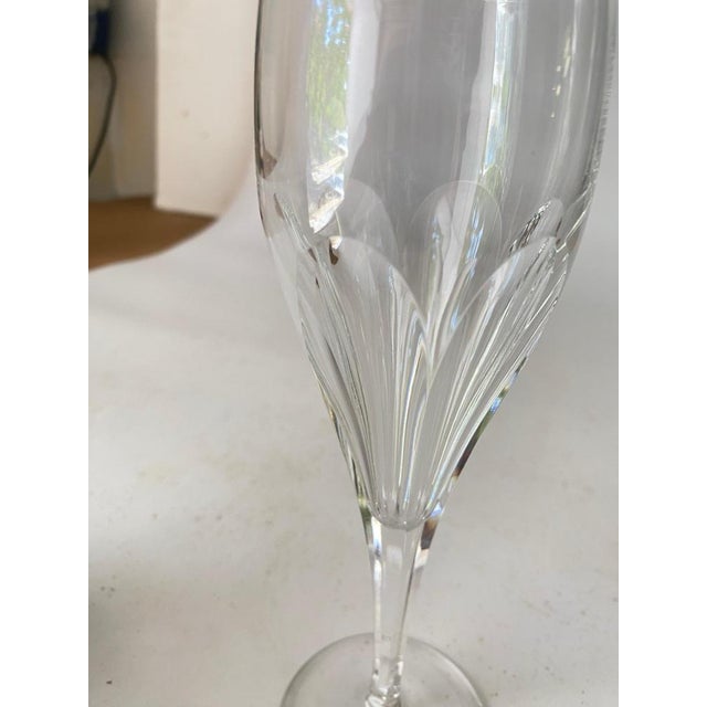 1940s Champaign Flûte Glasses in Crystal in Transparent Color, France, 1940s, Set of 8 For Sale - Image 5 of 7