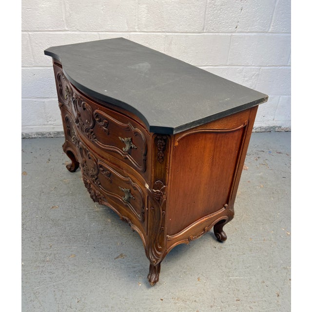 Ornamental Antique Dresser With Slate Top For Sale - Image 4 of 7