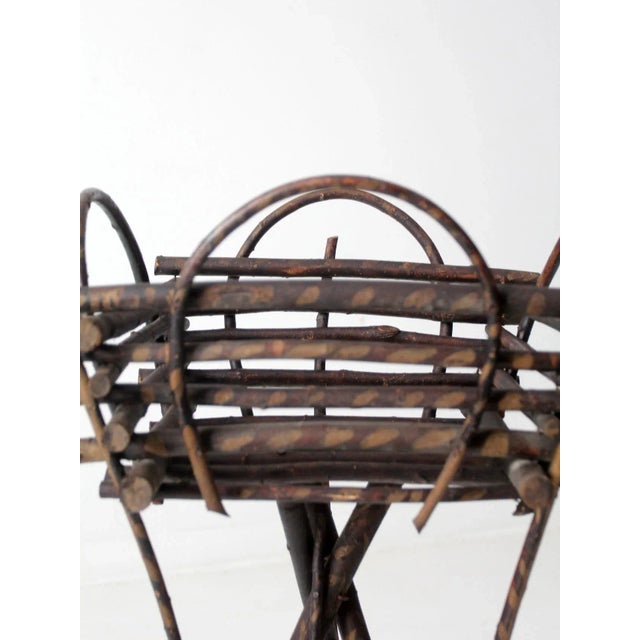 Antique Adirondack Twig Planter For Sale - Image 10 of 12