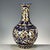 Chinese Vintage Chinese Blue Ground Gilt Dragon Vase With Old Museum Label For Sale - Image 3 of 9