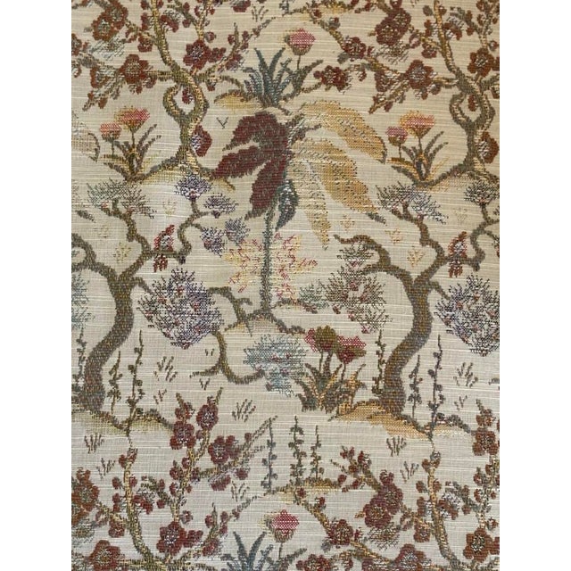 Pair of Vintage Chinoiserie Print Camel Back Chippendale Style Sofas For Sale - Image 12 of 12