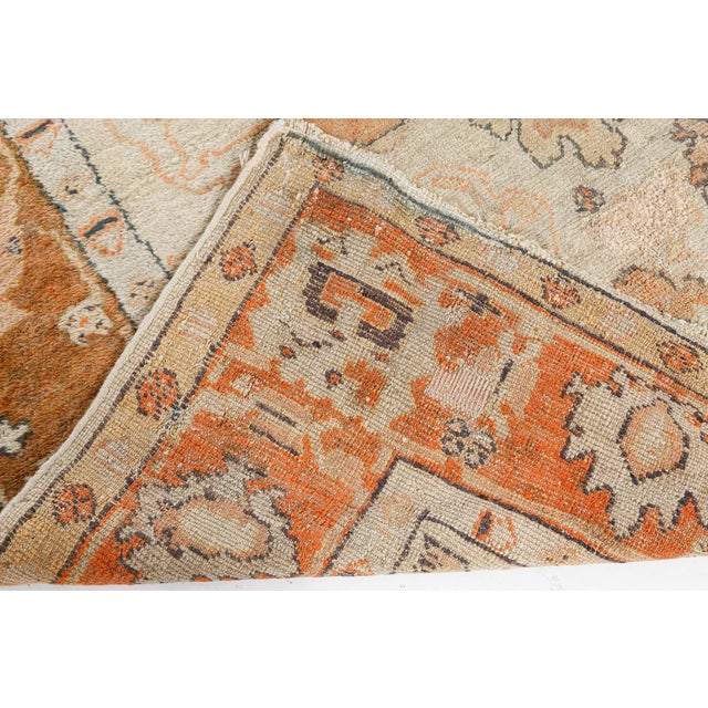 Turkish Antique Turkish Oushak Rug For Sale - Image 3 of 8