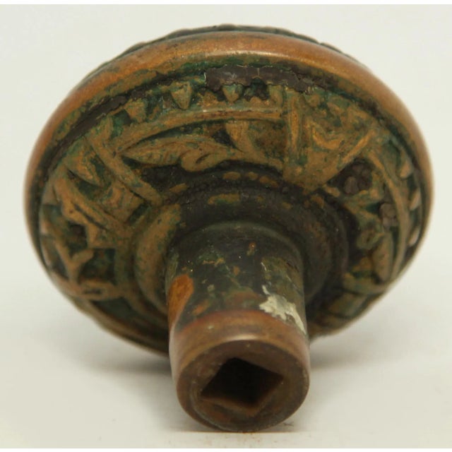 Early 20th Century Antique 1880s Britten Graham & Mathess Bronze Door Knob For Sale - Image 5 of 5