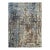 Celia Louie Blue Hand-Knotted Wool Rug Carpet, Abstract Contemporary Design For Sale