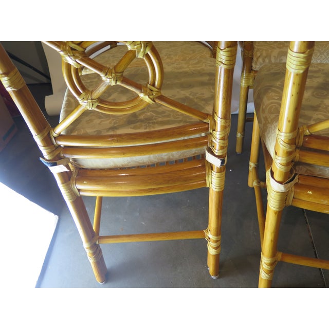 4 Authentic Vintage McGuire Bamboo Target Dining Chair With Strategic Leather Support. For Sale - Image 13 of 13
