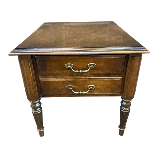 Late 20th Century Ethan Allen Georgian Court Side Table For Sale