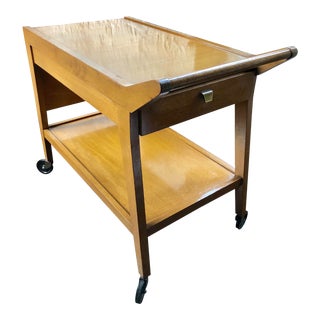 Mid-Century Walnut Bar Cart For Sale
