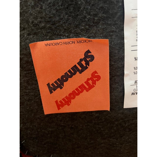 Vintage St. Timothy Hickory Barrel-Back Club Chair on Brass Casters – Floral Tapestry & Nailhead Trim For Sale - Image 9 of 9