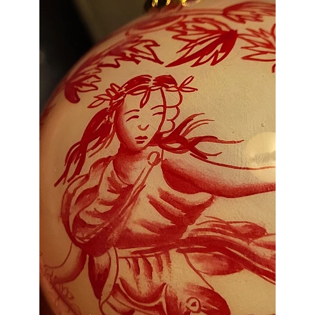 French Country 1990s Pierre Deux French Country Glass Christmas Ornament For Sale - Image 3 of 8