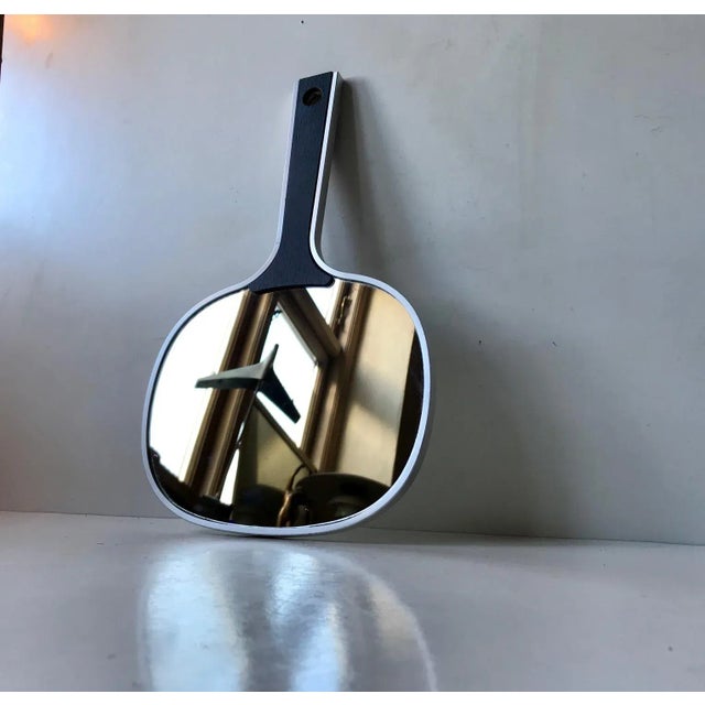 Scandinavian Handheld Vanity Mirror, 1970s For Sale - Image 3 of 6