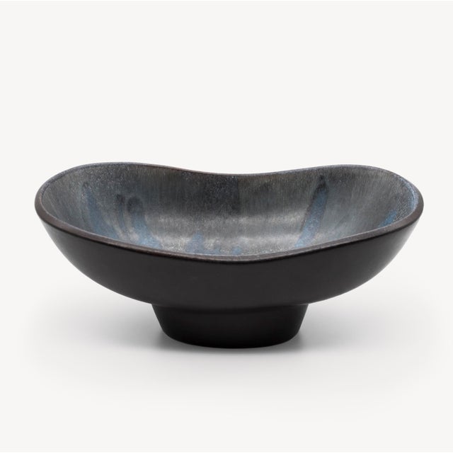 1970s Mid-Century Ceramic Footed Bowl by Fridegart Glatzle for Karlsruher Majolika, Germany, 1970s For Sale - Image 5 of 11