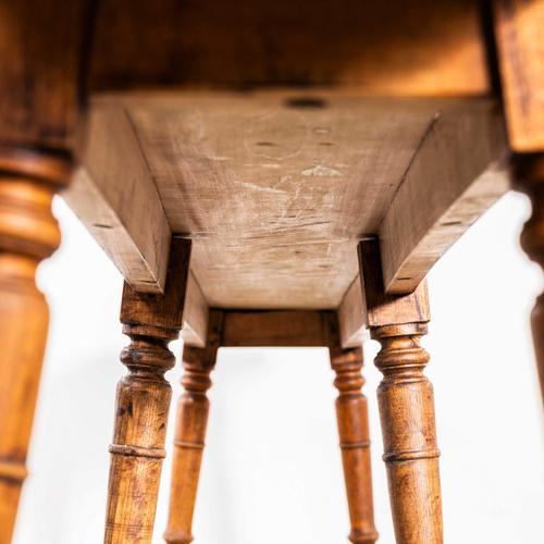 Vintage Long Rectangular Fruitwood Farmhouse Table and Bench, 1940s, Set of 2 For Sale - Image 6 of 13
