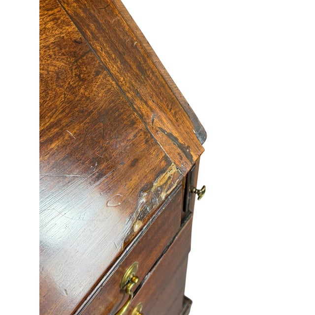 Antique Georgian Slant Front Writing Bureau, 1800s For Sale - Image 11 of 13